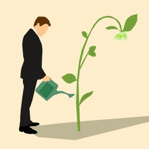 Business man return on equity