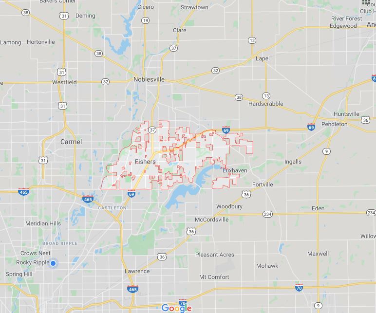 fishers map outline